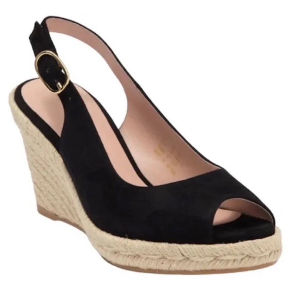 ❤️❤️ STUART WEITZMAN Jean Wedge Slingback Sandal Suede ❤️❤️new with tag